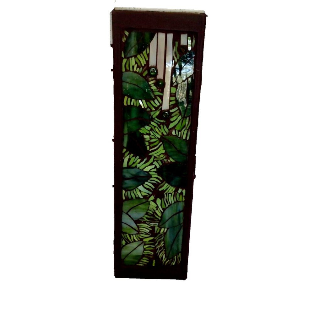 Unique Stained Glass Wine Box w/ Hinged Front